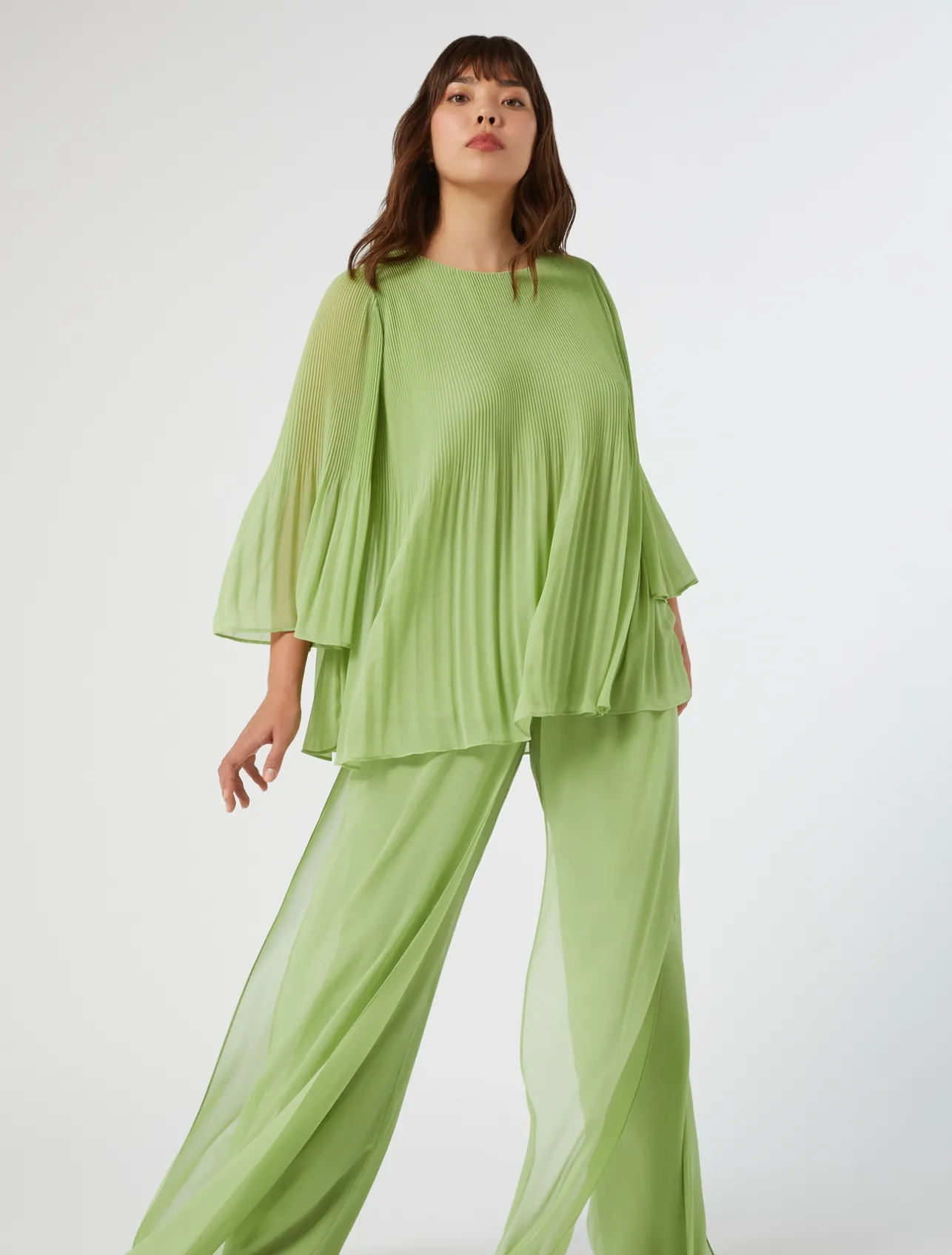 Blusa in georgette plissé*Marina Rinaldi Hot