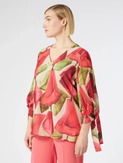 Blusa in georgette stampata*Marina Rinaldi Online