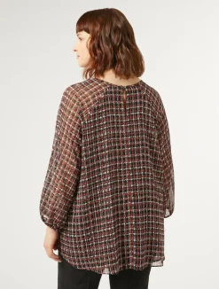 Blusa in georgette stampata*Marina Rinaldi Outlet
