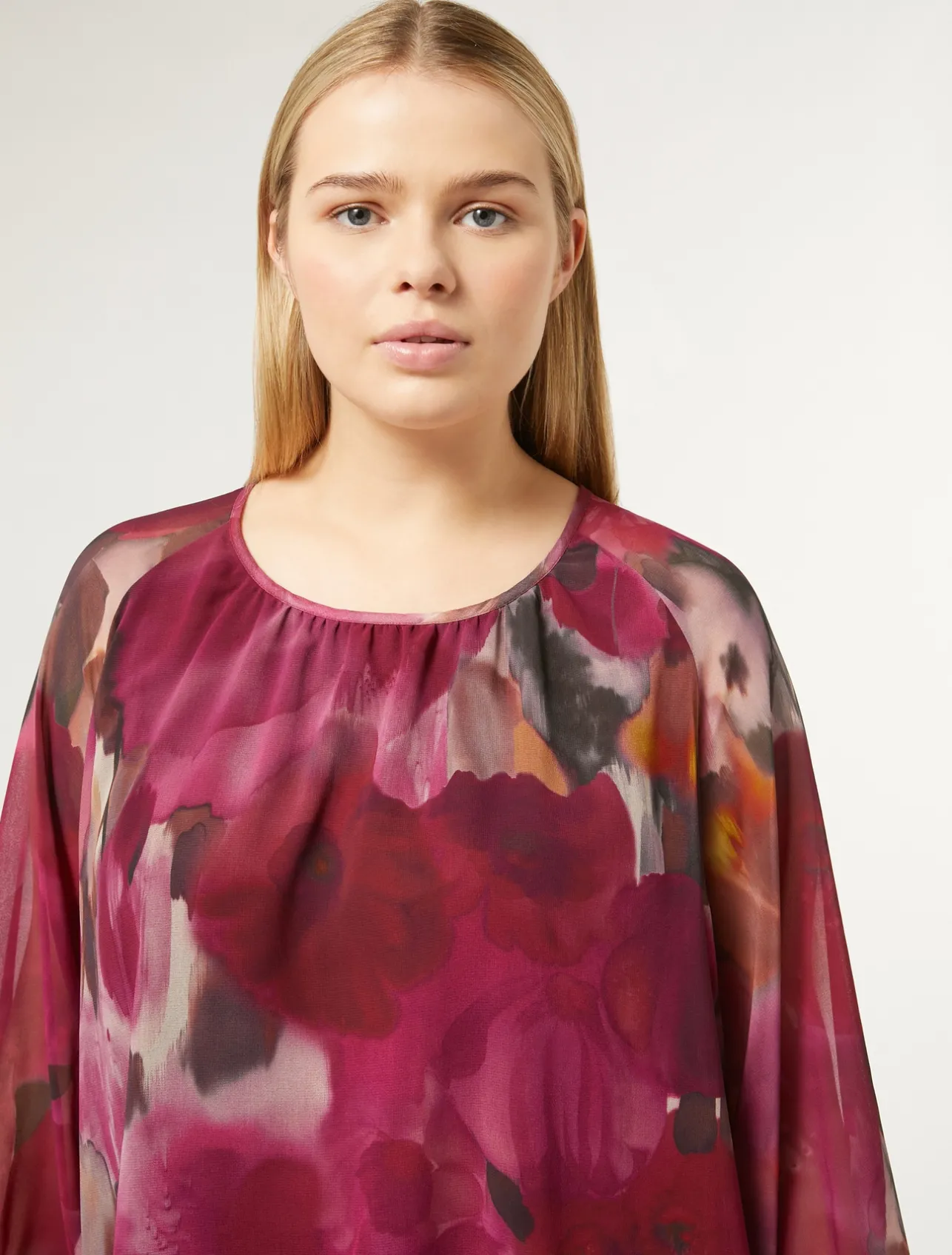 Blusa in georgette stampata*Marina Rinaldi Discount