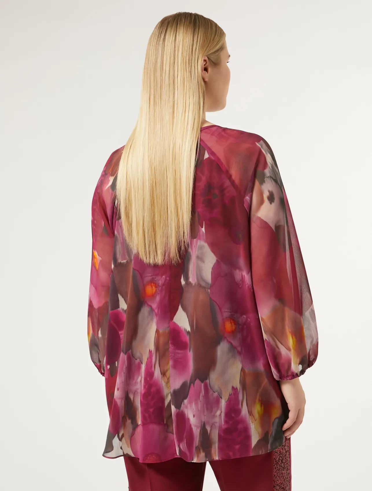 Blusa in georgette stampata*Marina Rinaldi Discount