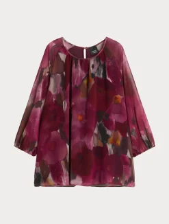Blusa in georgette stampata*Marina Rinaldi Discount