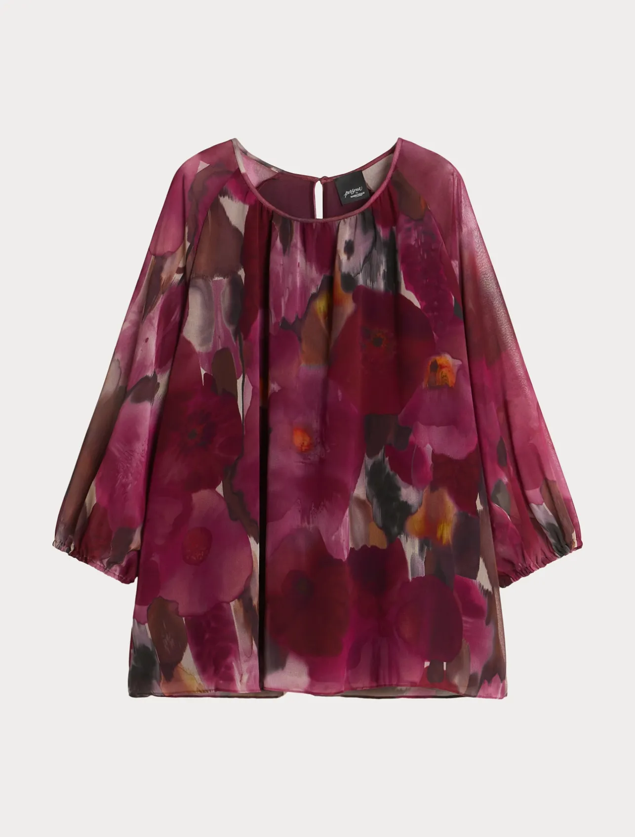 Blusa in georgette stampata*Marina Rinaldi Discount