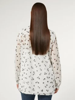 Blusa in georgette stampata*Marina Rinaldi Hot