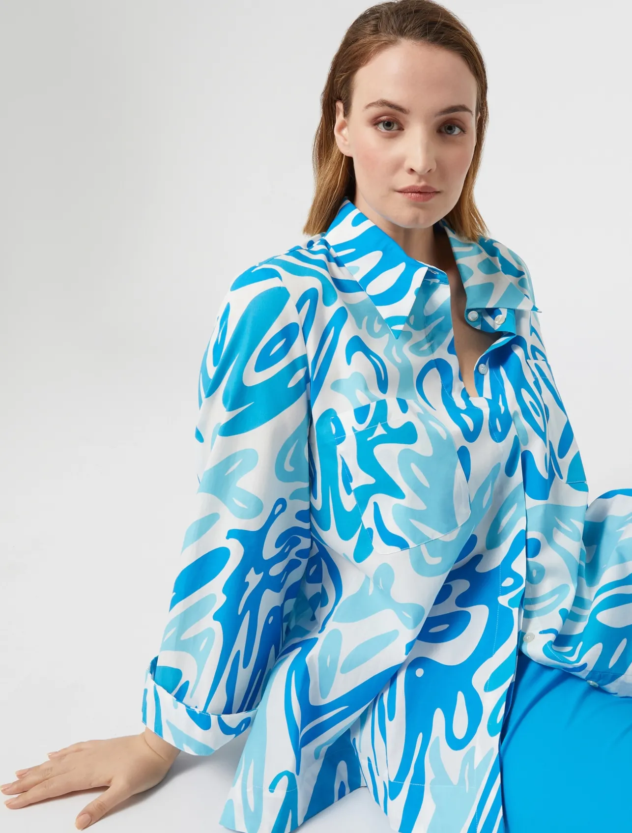 Blusa in popeline stampato*Marina Rinaldi Sale
