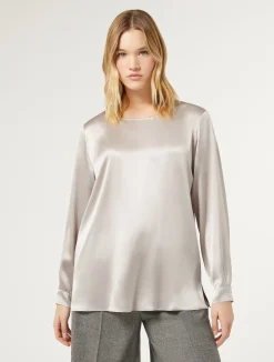 Blusa in raso di seta*Marina Rinaldi Discount