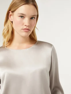 Blusa in raso di seta*Marina Rinaldi Discount