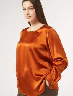 Blusa in raso di seta*Marina Rinaldi New