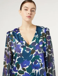 Blusa in twill e georgette*Marina Rinaldi Clearance