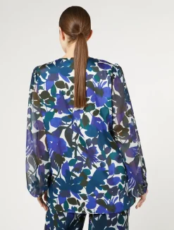 Blusa in twill e georgette*Marina Rinaldi Clearance