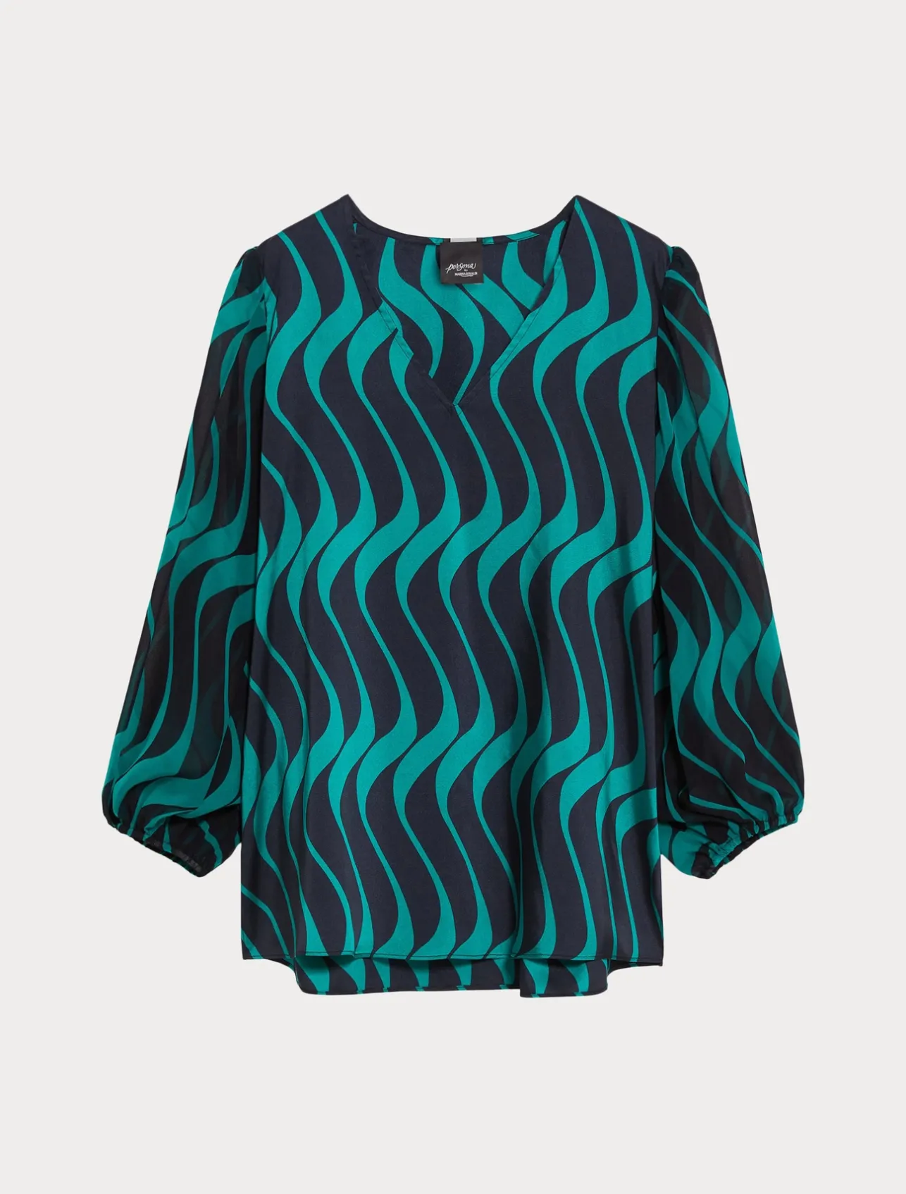 Blusa in twill e georgette*Marina Rinaldi Online