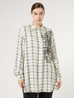 Camicia check con ricamo*Marina Rinaldi Online