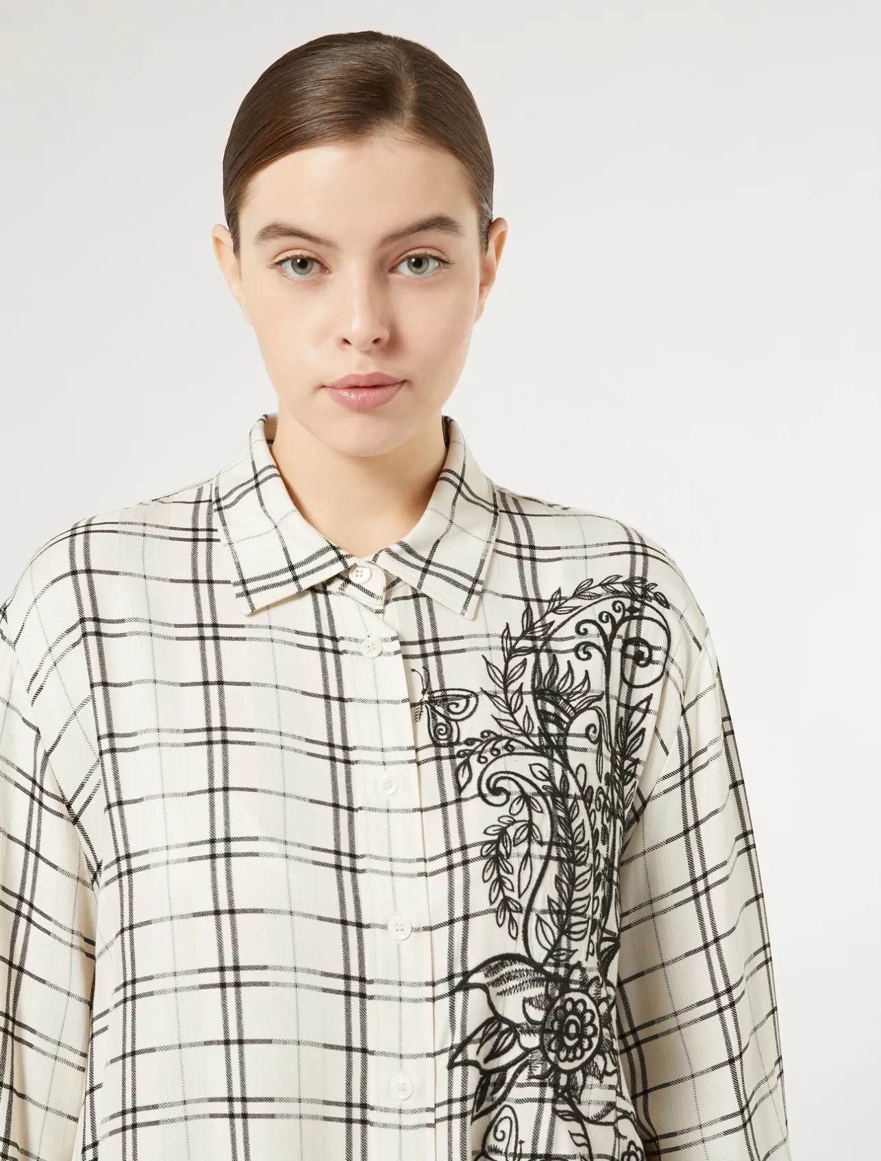 Camicia check con ricamo*Marina Rinaldi Online