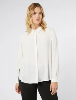 Camicia in crêpe de Chine di misto seta*Marina Rinaldi Fashion