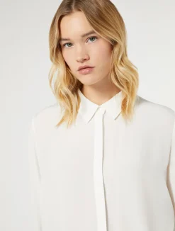 Camicia in crêpe de Chine di misto seta*Marina Rinaldi Fashion