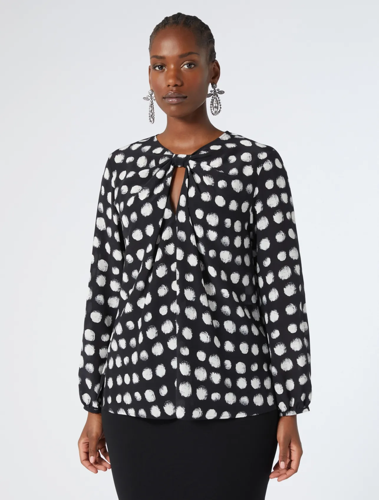 Camicia in crêpe de Chine di seta*Marina Rinaldi Sale