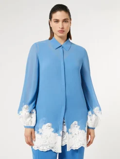 Camicia in georgette e pizzo con top*Marina Rinaldi Online