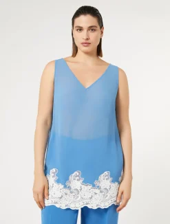 Camicia in georgette e pizzo con top*Marina Rinaldi Online