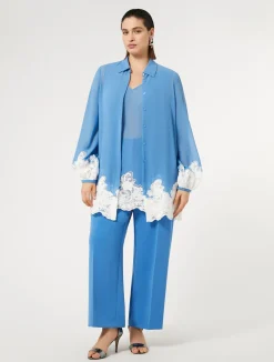 Camicia in georgette e pizzo con top*Marina Rinaldi Online