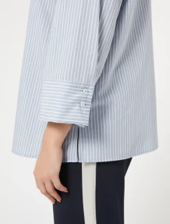 Camicia in misto cotone tinto filo*Marina Rinaldi Fashion