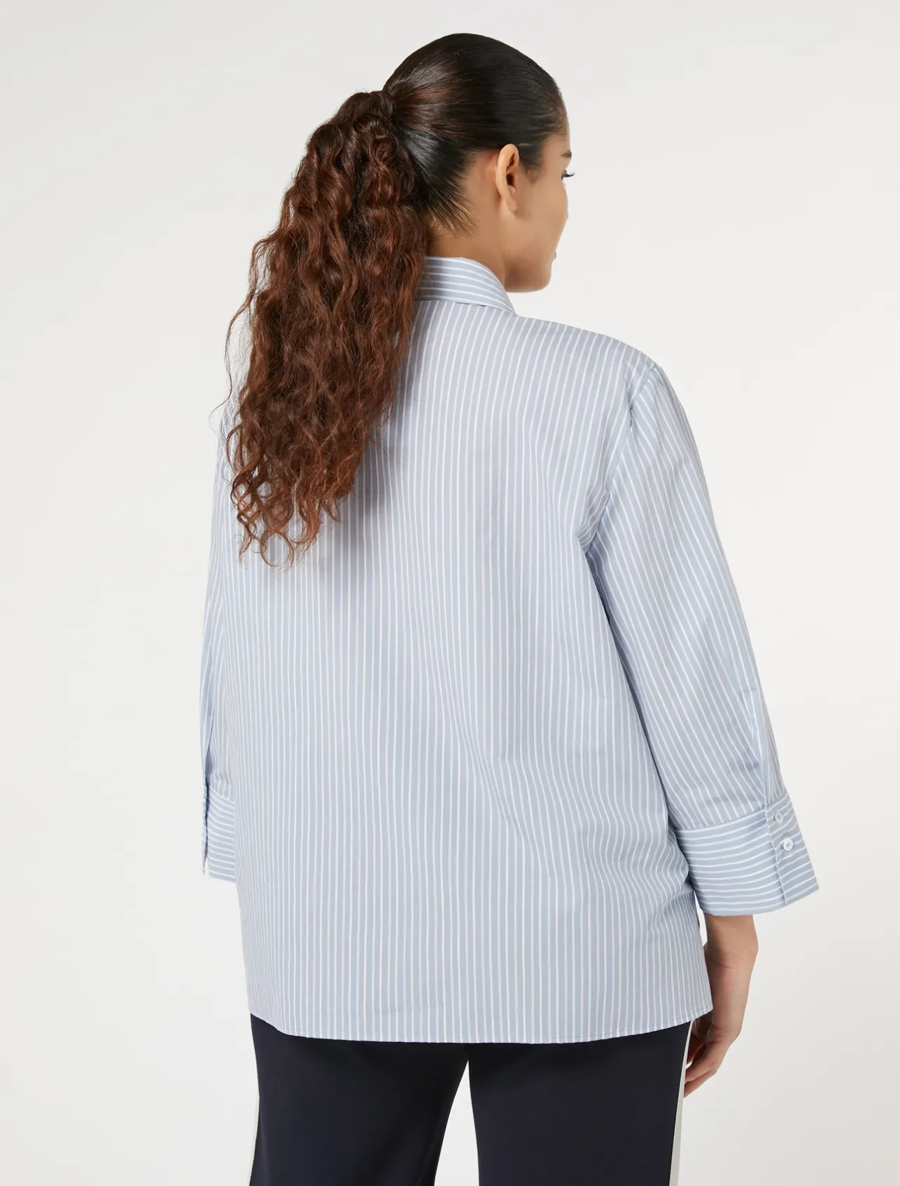 Camicia in misto cotone tinto filo*Marina Rinaldi Fashion