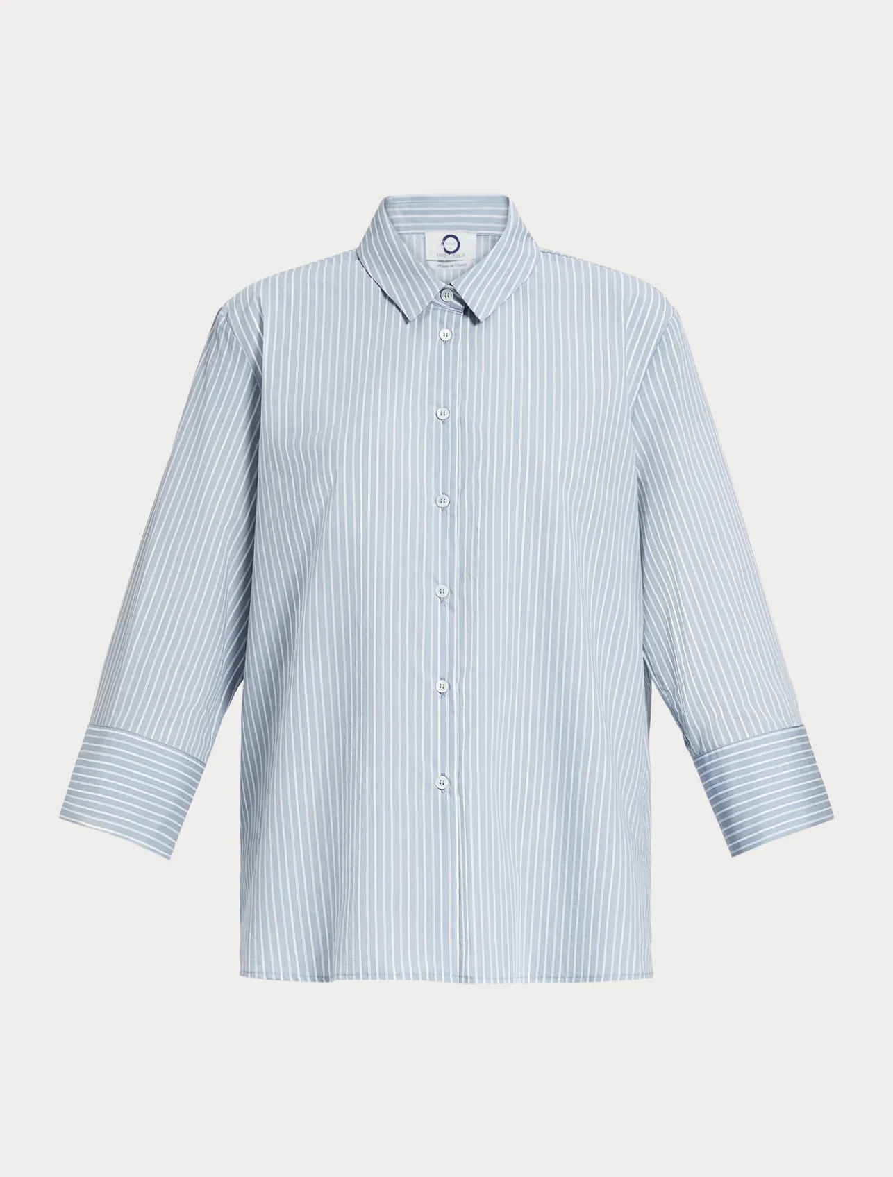 Camicia in misto cotone tinto filo*Marina Rinaldi Fashion