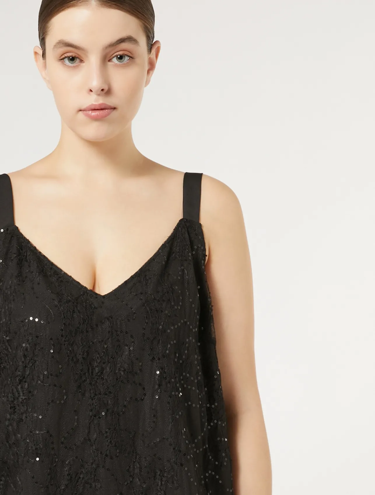 Camicia in pizzo con paillettes*Marina Rinaldi Outlet