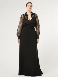 Camicia in pizzo con paillettes*Marina Rinaldi Outlet