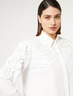 Camicia in popeline con paillettes*Marina Rinaldi Hot