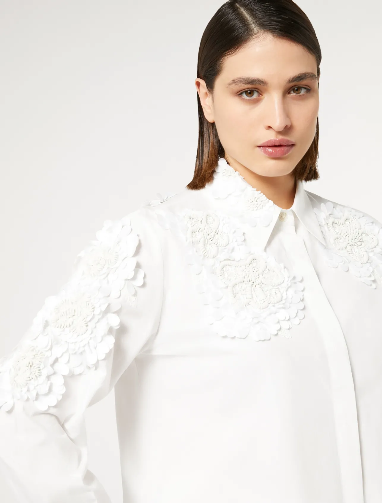Camicia in popeline con paillettes*Marina Rinaldi Hot