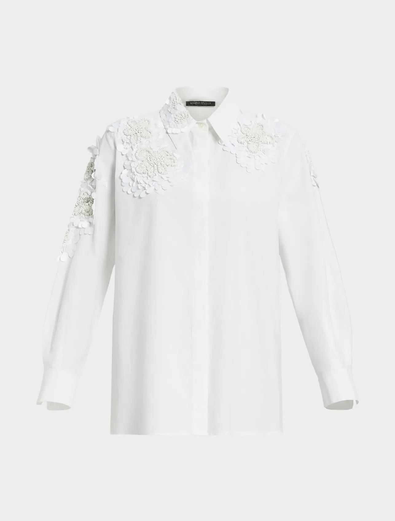 Camicia in popeline con paillettes*Marina Rinaldi Hot