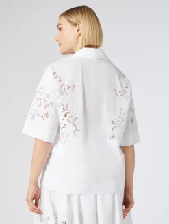 Camicia in popeline con ricamo*Marina Rinaldi Discount