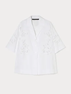 Camicia in popeline con ricamo*Marina Rinaldi Discount