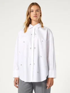 Camicia in popeline con ricamo*Marina Rinaldi Discount