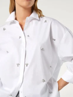 Camicia in popeline con ricamo*Marina Rinaldi Discount