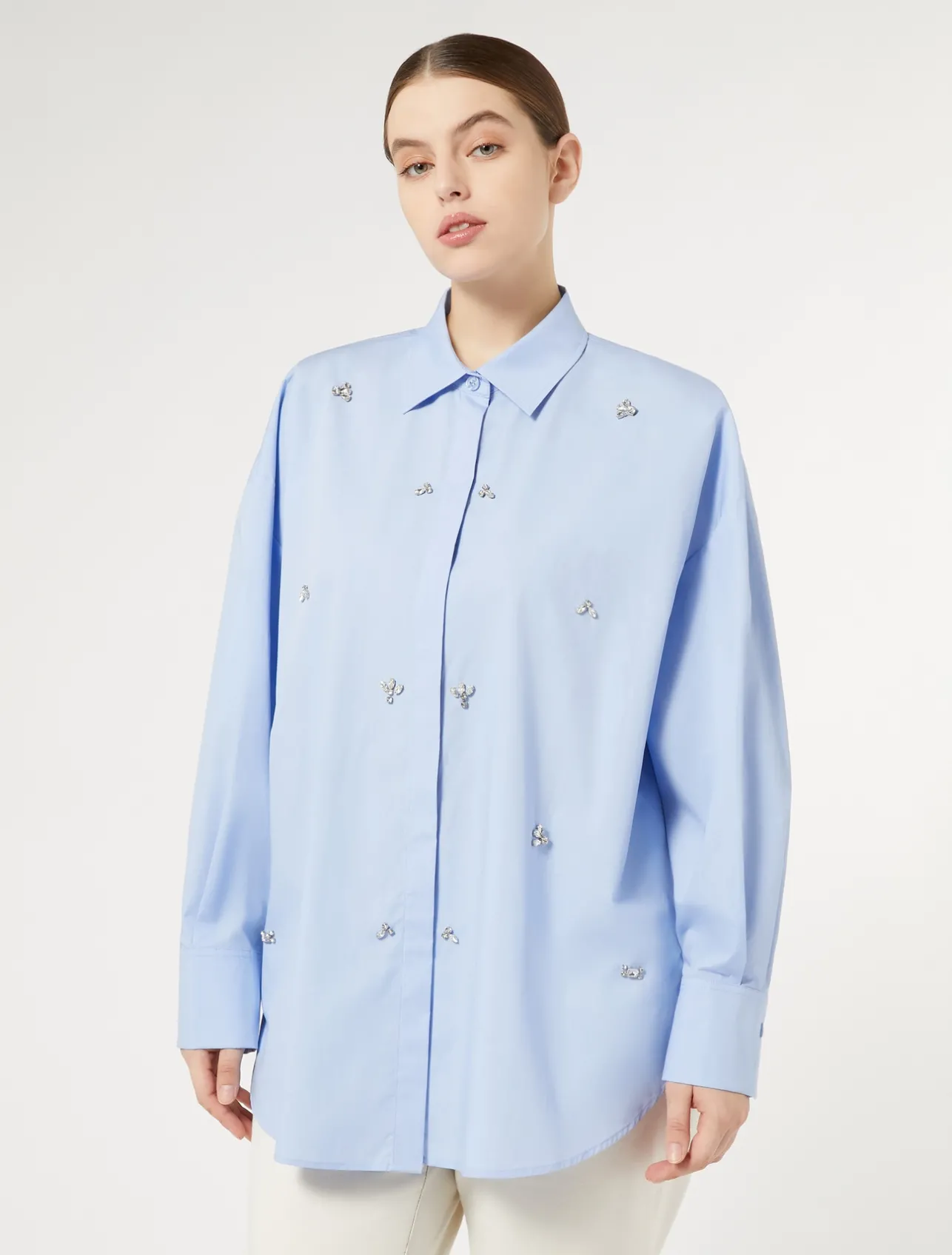 Camicia in popeline con ricamo*Marina Rinaldi Best