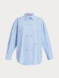 Camicia in popeline con ricamo*Marina Rinaldi Best