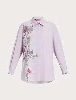 Camicia in popeline con ricamo*Marina Rinaldi Online