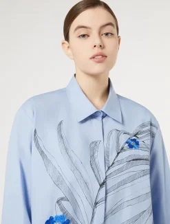 Camicia in popeline con ricamo*Marina Rinaldi Online