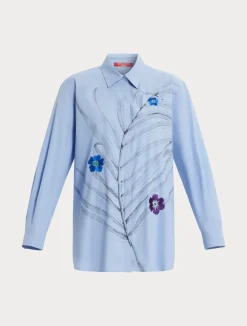 Camicia in popeline con ricamo*Marina Rinaldi Online