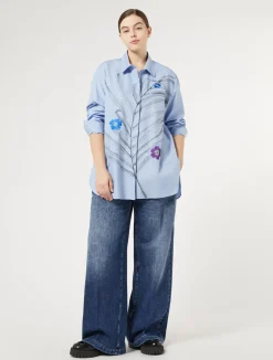 Camicia in popeline con ricamo*Marina Rinaldi Online