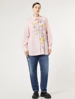 Camicia in popeline con ricamo*Marina Rinaldi Discount