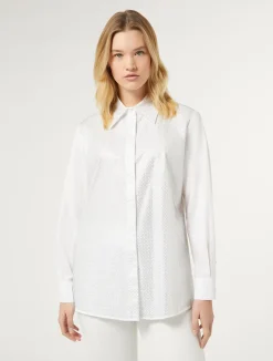 Camicia in popeline con strass*Marina Rinaldi Outlet