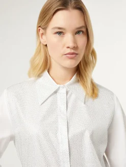 Camicia in popeline con strass*Marina Rinaldi Outlet
