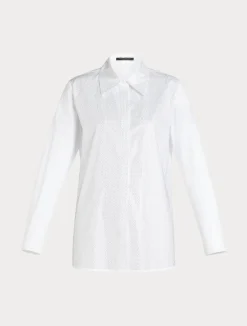 Camicia in popeline con strass*Marina Rinaldi Outlet