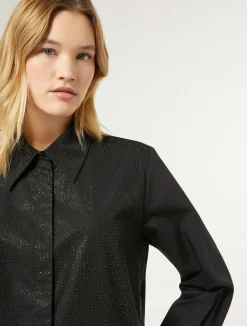 Camicia in popeline con strass*Marina Rinaldi Clearance
