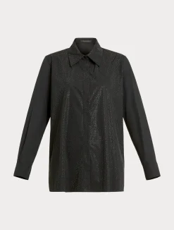 Camicia in popeline con strass*Marina Rinaldi Clearance
