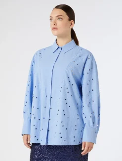Camicia in popeline ricamato*Marina Rinaldi Outlet