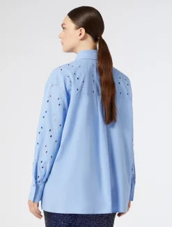 Camicia in popeline ricamato*Marina Rinaldi Outlet
