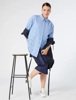 Camicia in popeline ricamato*Marina Rinaldi Outlet